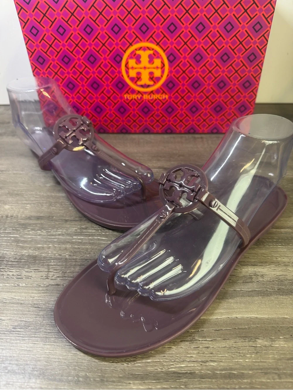Tory Burch Mini Miller Jelly Thong Sandals size 8 $125